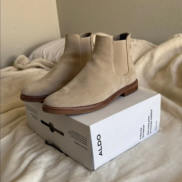 Aldo Tan Chukka Boots with Suede Finish - Picture 1 of 7